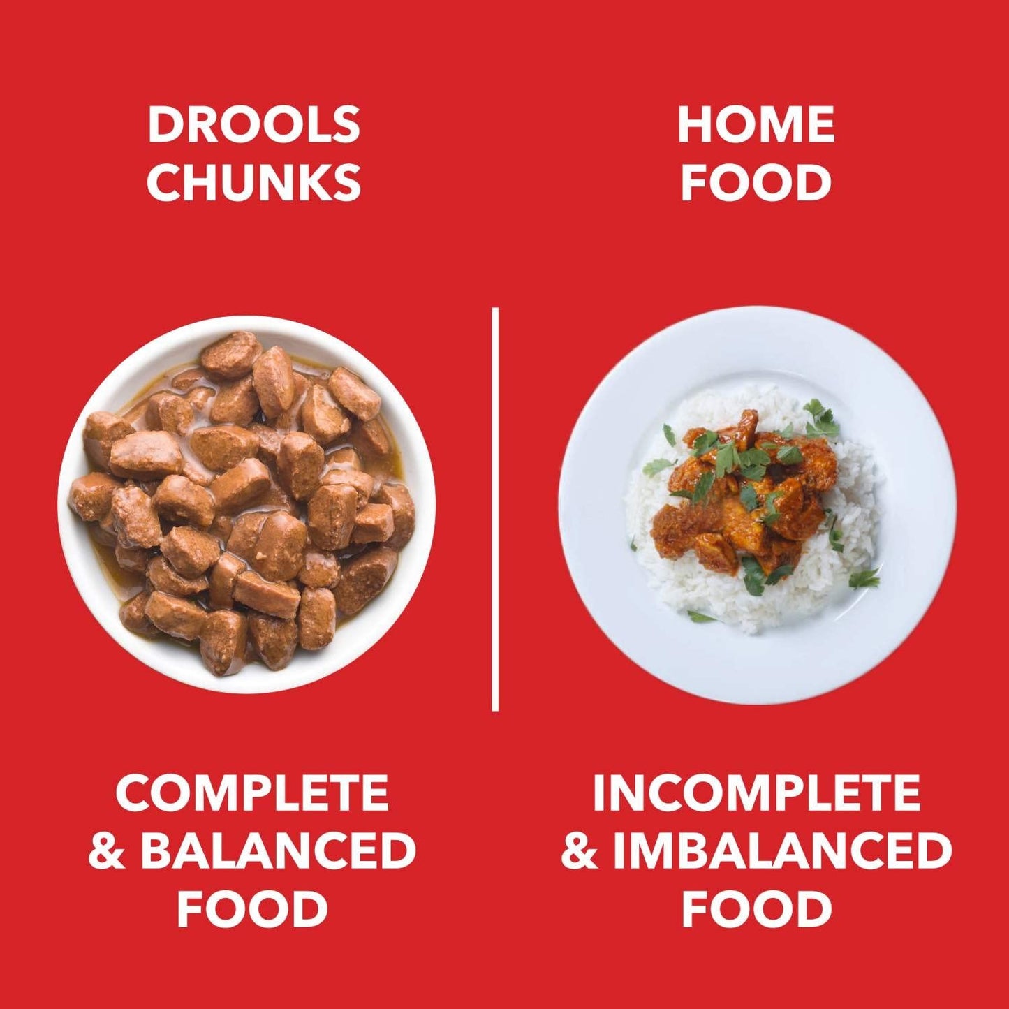 Drools Adult Real Chicken and Chicken Liver Chunks in Gravy 0.9Kg, Pack of 6 (5+1 Free)