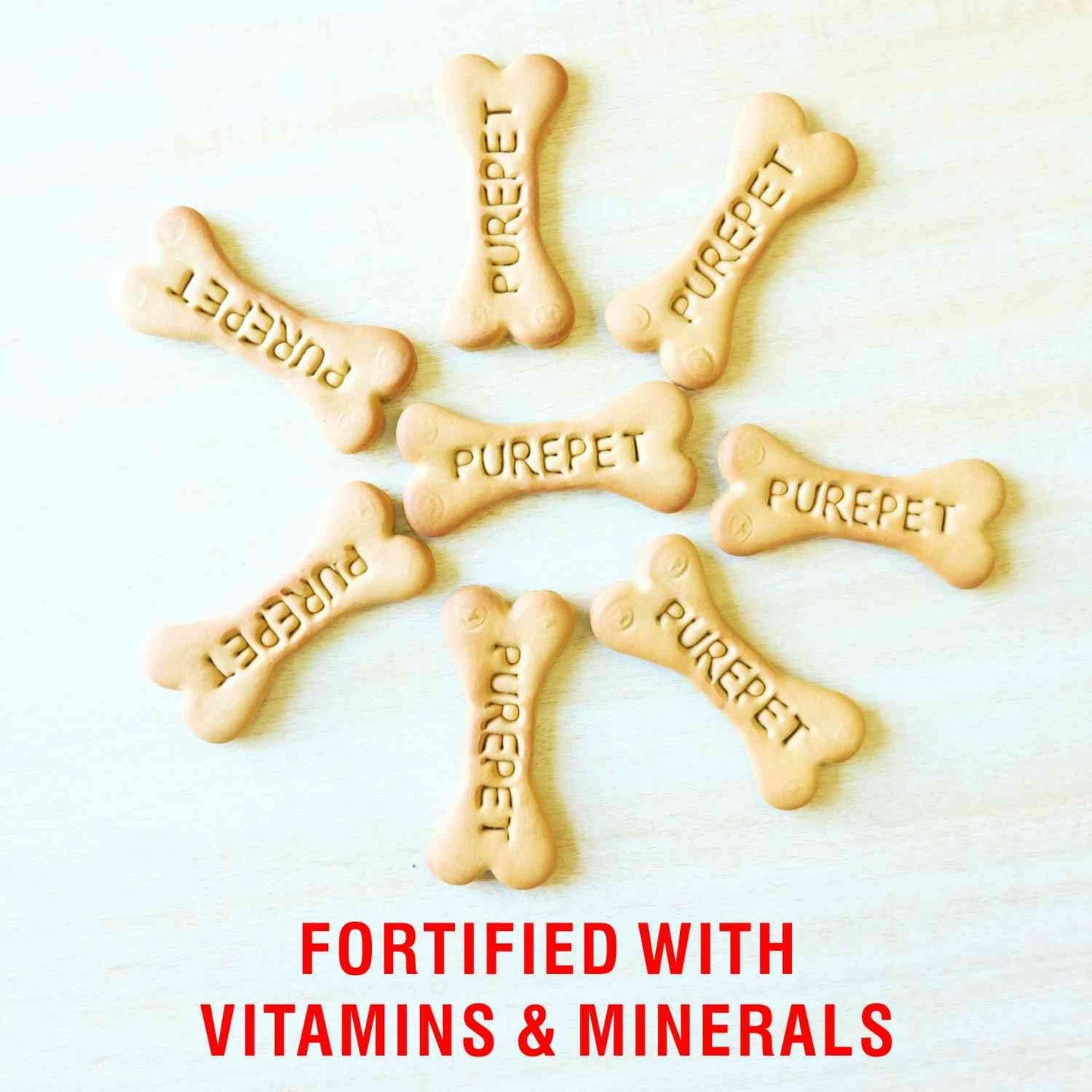 Purepet Dog Treats Biscuits, 800 GMs Pack, 100% Vegetable Flavour, Active Behavior
