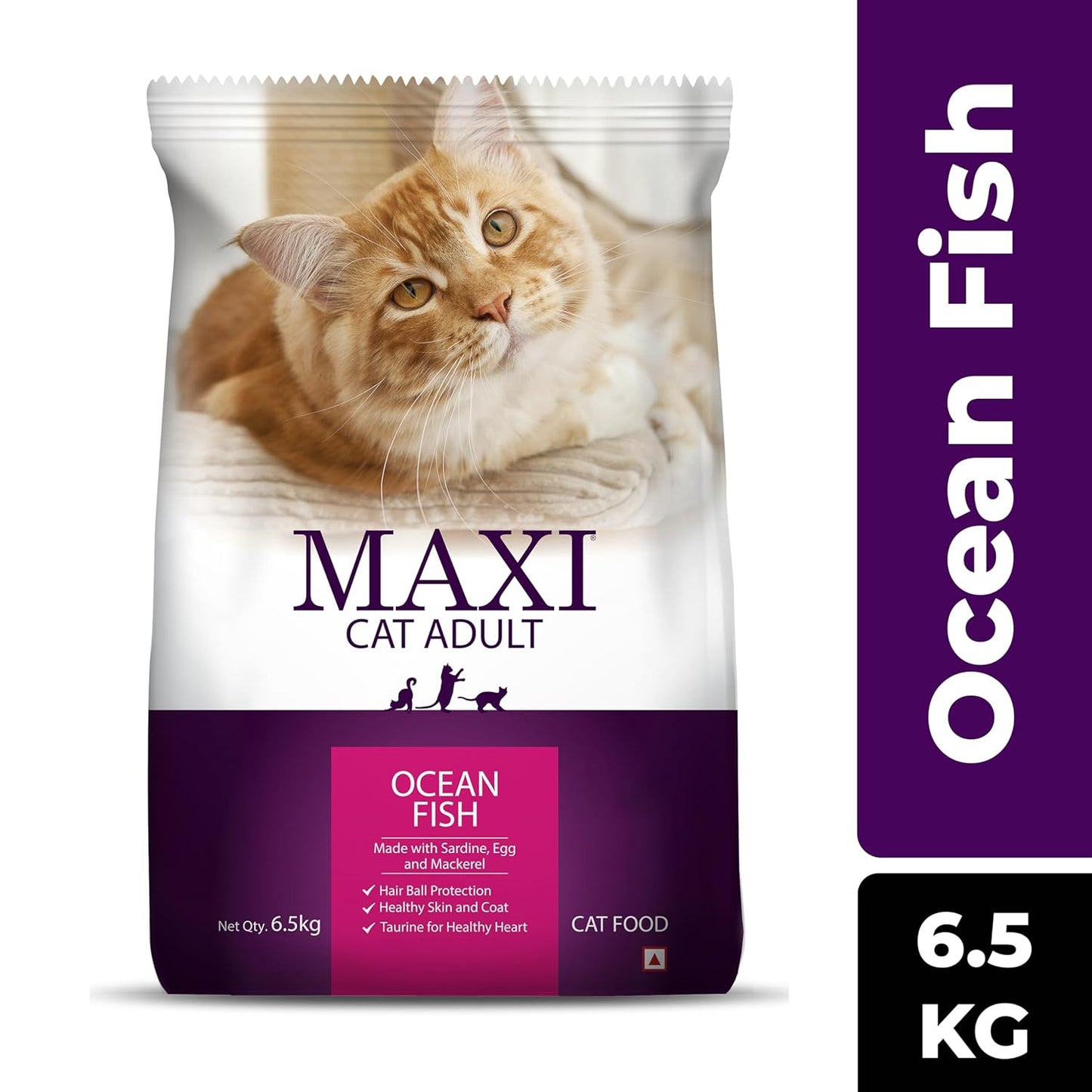 Maxi Ocean Fish Dry Adult Cat Food, 6.5 KG