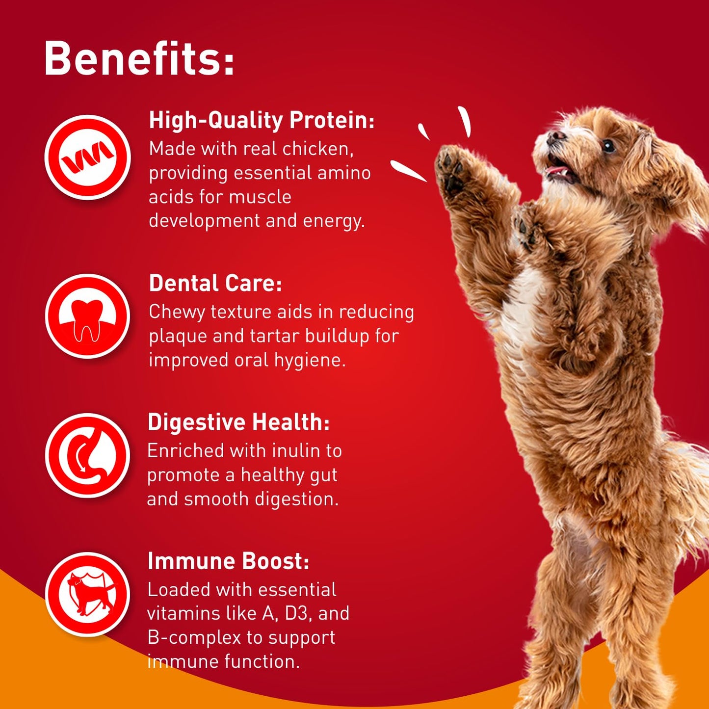Drools Puppy & Adult Dog Treats, Chicken Carrot Flavour Sticks, 100 GMs Pack,  Rich in Protein