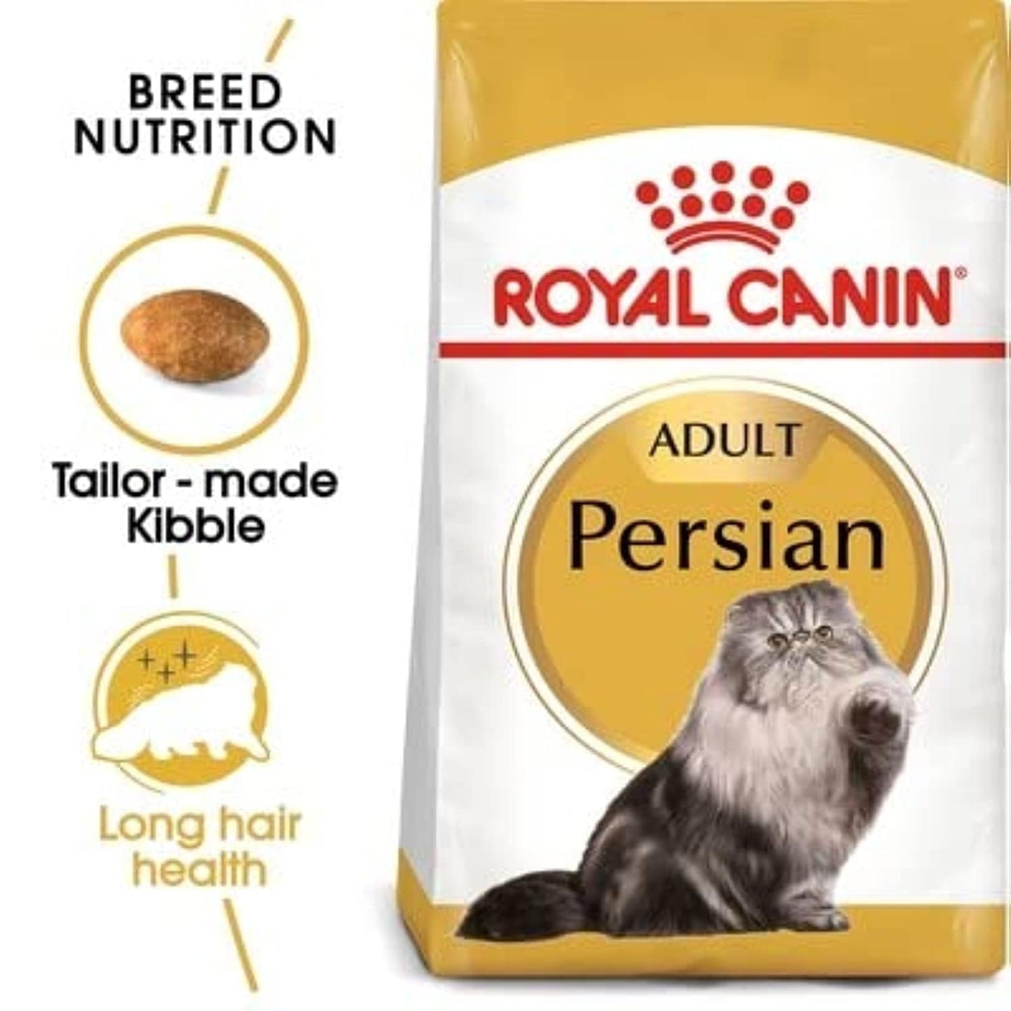 Royal Canin Persian Adult Cat Dry Food, 400 GMs Pack, Supports Long Hair, Reduce Hairball Transformation