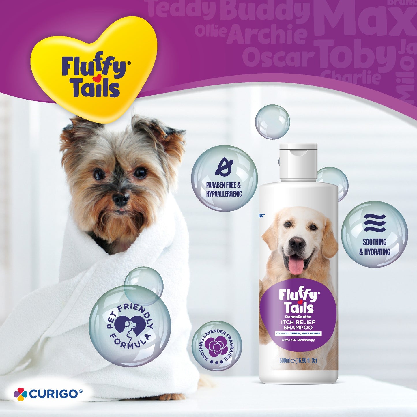 Fluffy Tails DermaSoothe Itch Relief Shampoo, 250 ML - With Colloidal & Oatmeal