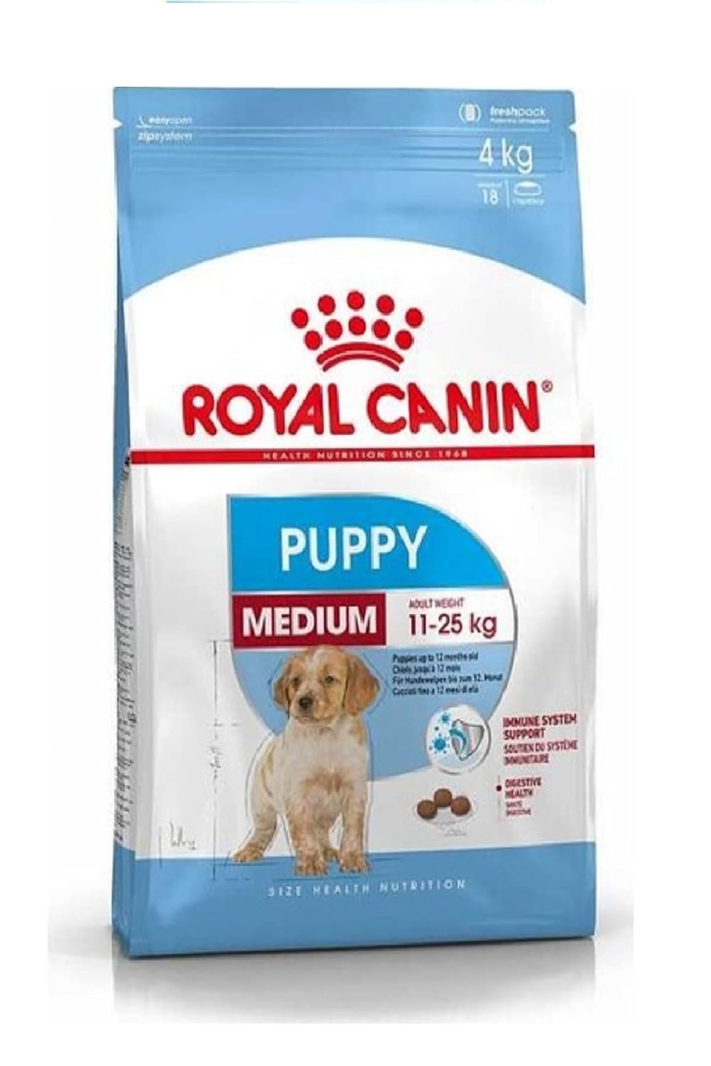 Royal Canin, Medium Puppy Food, 4 Kg, Dry Food, Supports Digestive Health