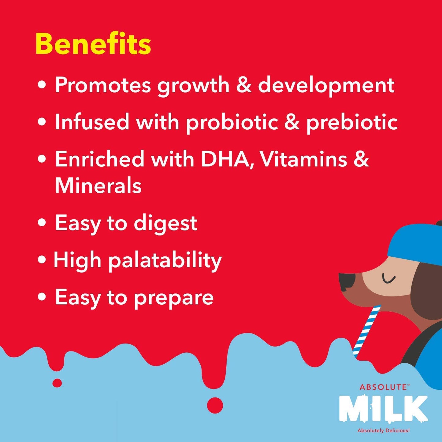 Drools Absolute Liquid Milk For Newborn Puppy Dog, 500G Pack