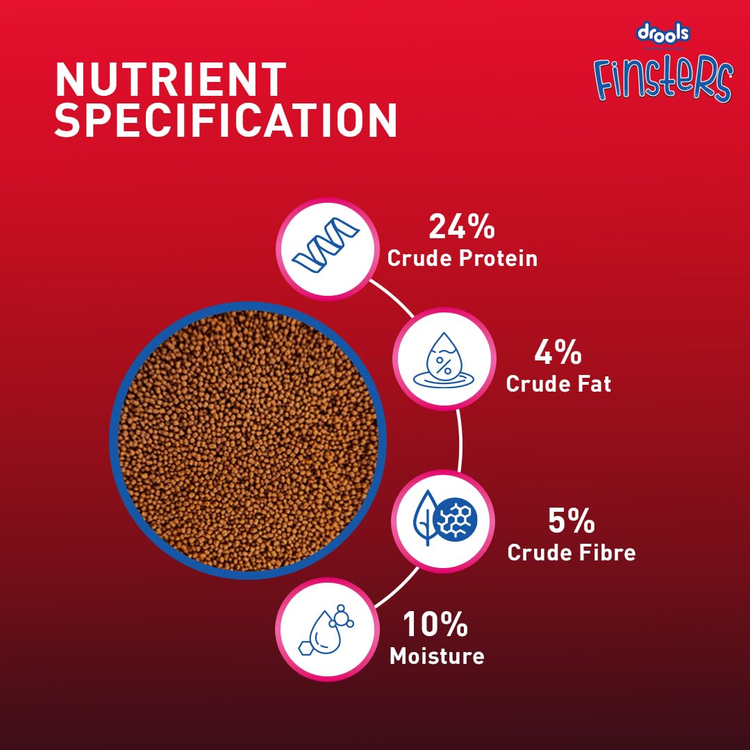 Drools Finsters Premium Fish Food 500 Gms Pouch