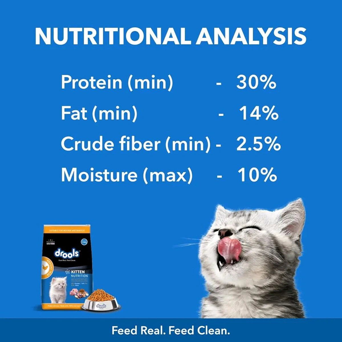 Drools Real Chicken Flavour Kitten Dry Food, 1.2 KG Pack