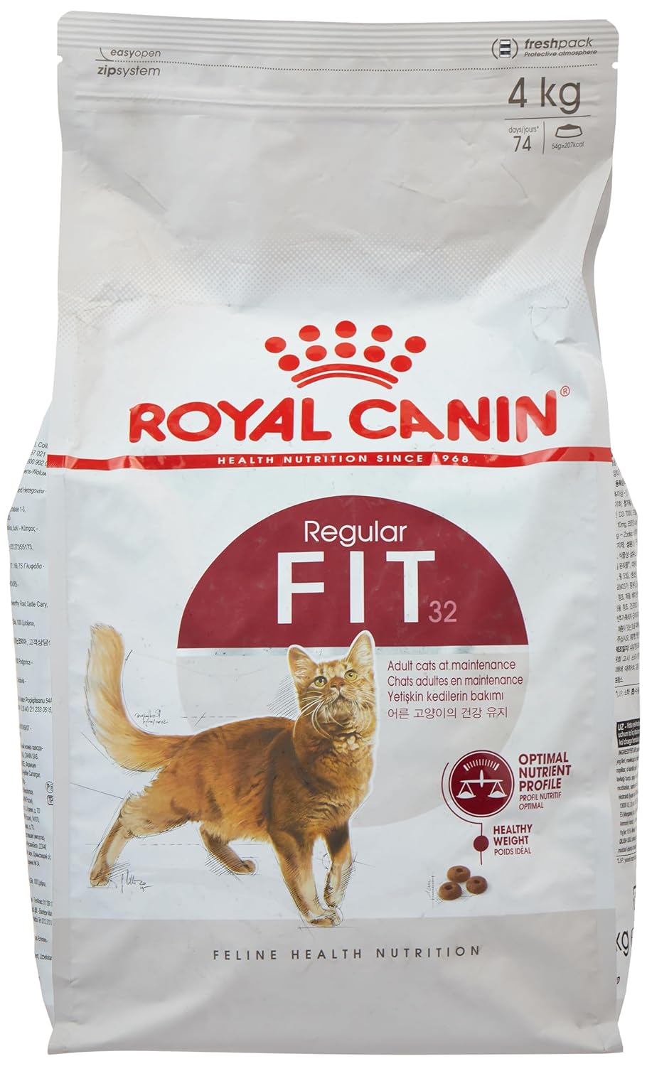 Royal Canin Fit 32 Adult Cat Dry Food, 4 KG Pack, Optimum Nutrient Profile