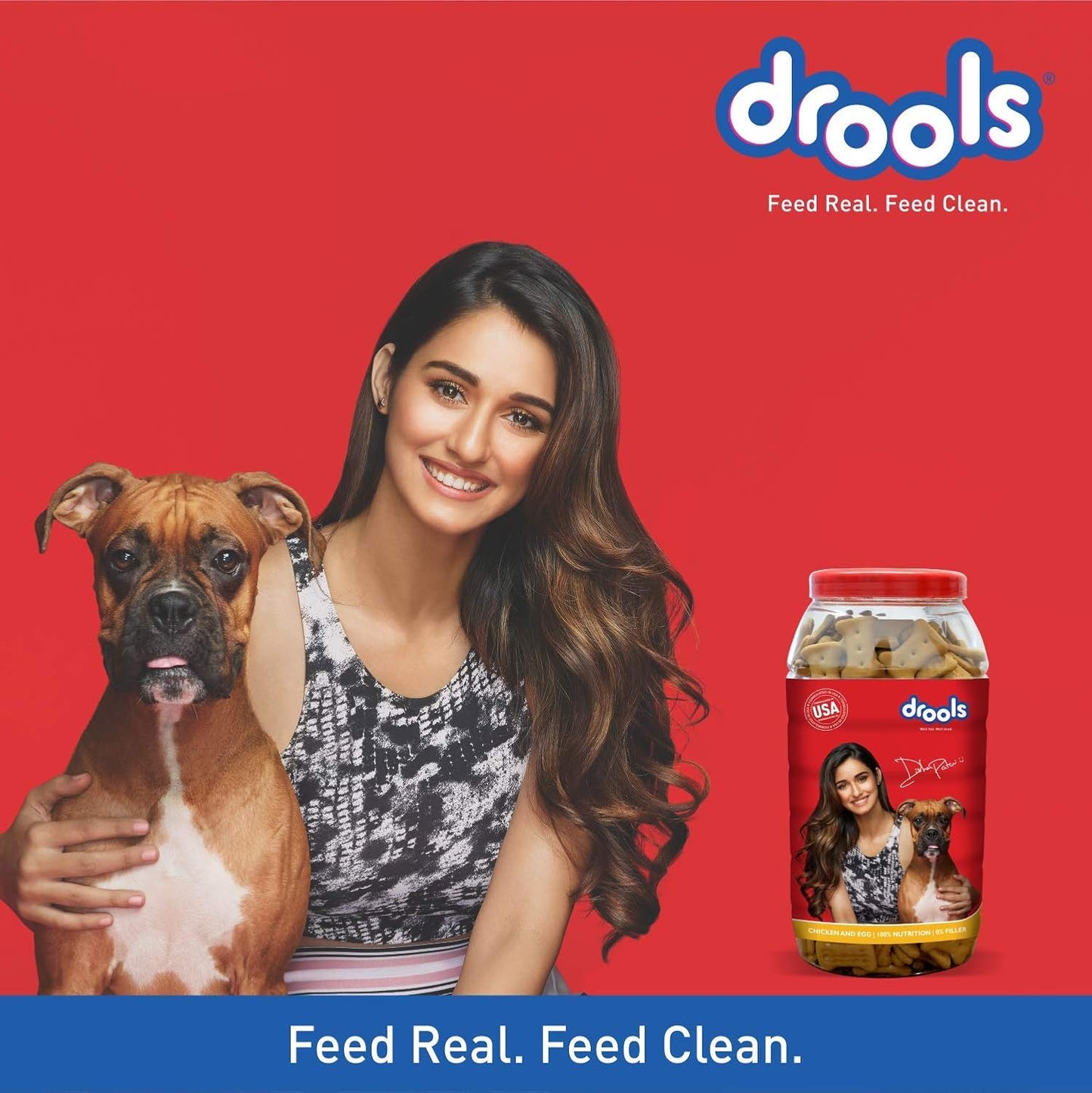 Drools All Life Stages Real Chicken Flavoured Dog Treat Biscuits, 400g Jar