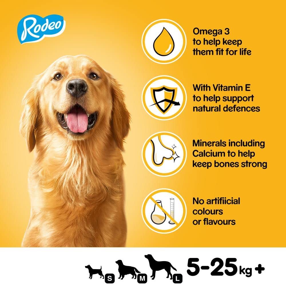 Pedigree Rodeo Dog Treats, Chicken Flavour, 123 GMs, Low-Fat Treats