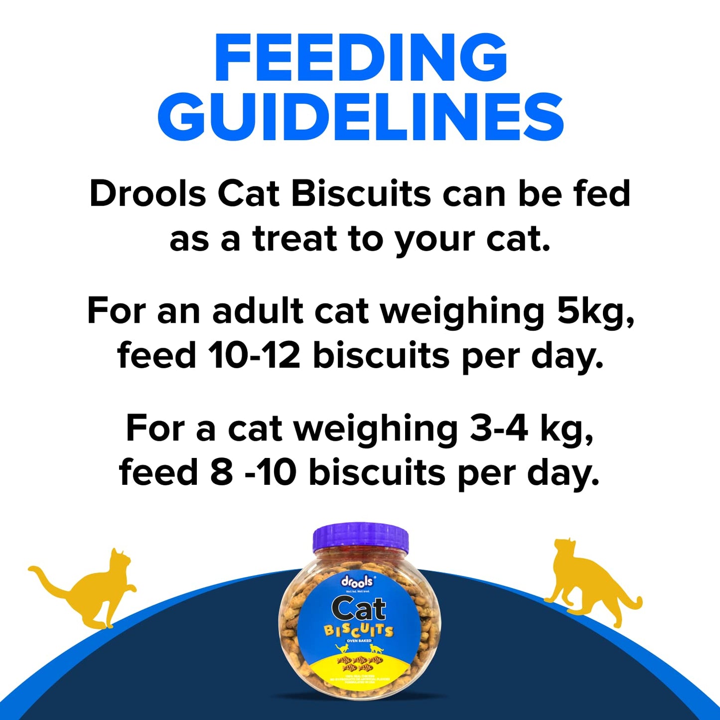 Drools All Life Stages, Chicken Flavour Cat Biscuit, 110g Jar