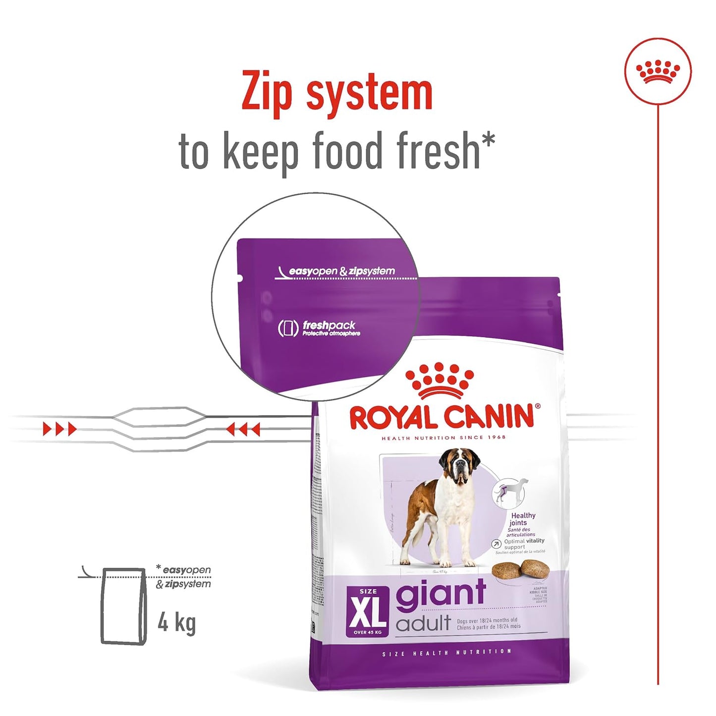 Royal Canin Giant Adult Dry Dog Food, 15 KG Pack, Supports Healthy Joint