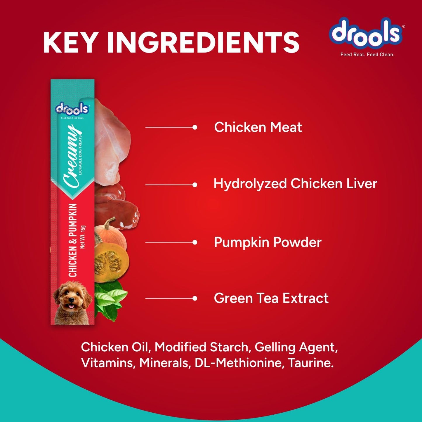 Drools All Stages Dog Treat Chicken & Pumpkin Flavor Creamy 5 Sticks, 75 Gms