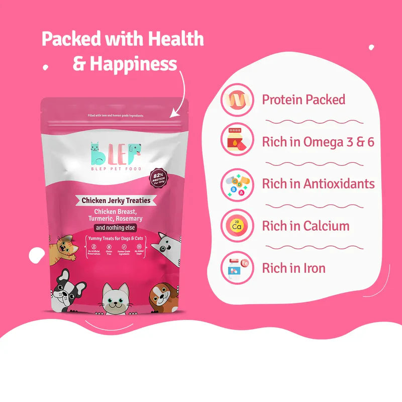 BLEP Chicken Jerky Treats - 70 GMs