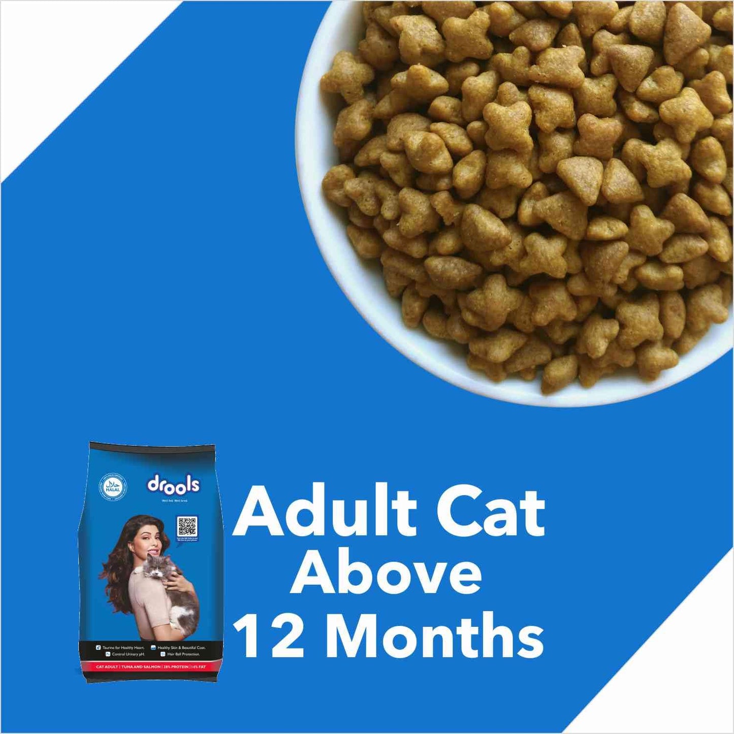 Drools Tuna & Salmon Flavour Dry Adult Cat Food, 7 KG Pack