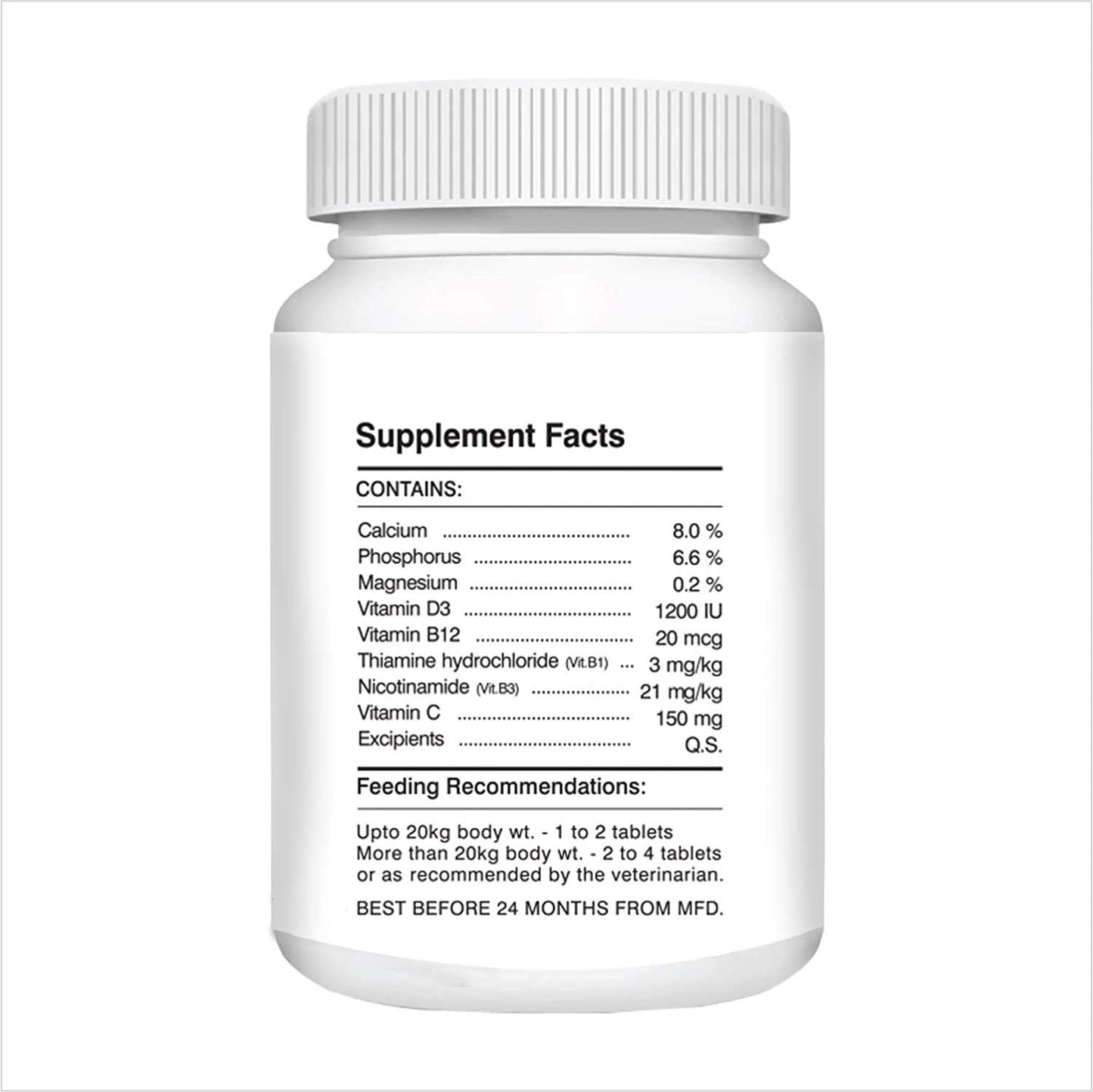 Drools Absolute Dog Calcium Supplement Tablets 400g, 110 Pieces