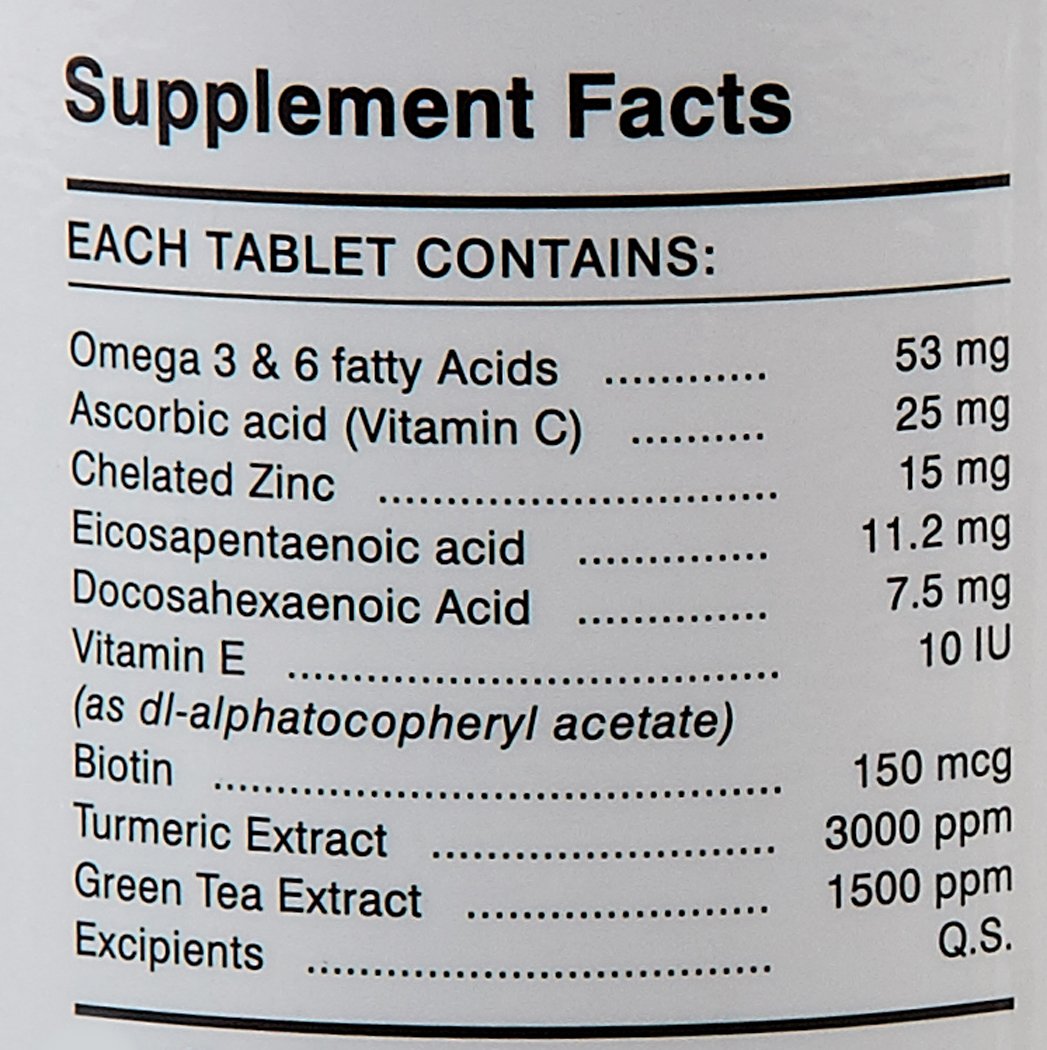 Drools Absolute Dog Skin & Coat Supplement Tablet, 175G, 50 Pieces