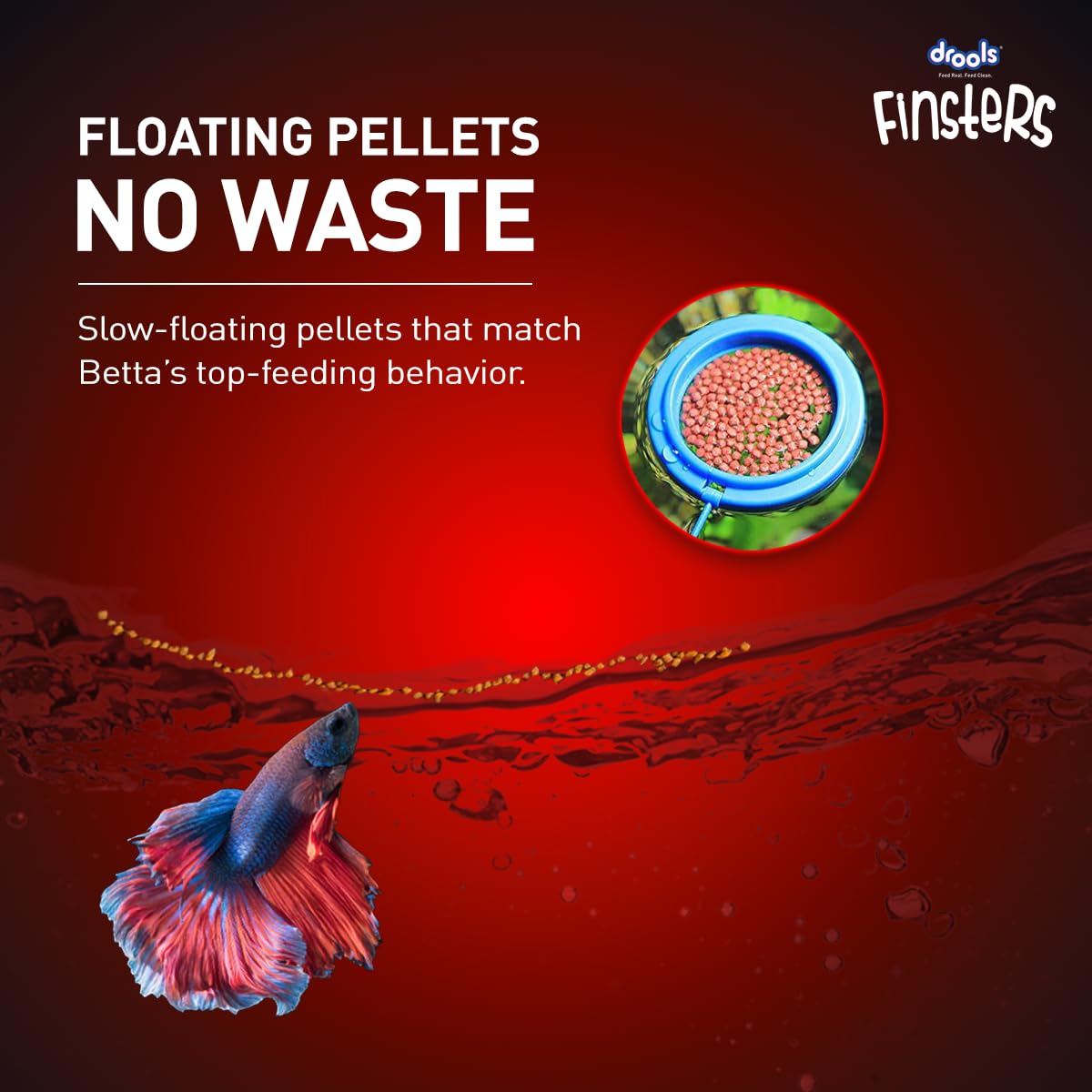 Drools Finsters Betta Fish Food 25 Gms Pouch (Pack of 4), 100 Gms Total
