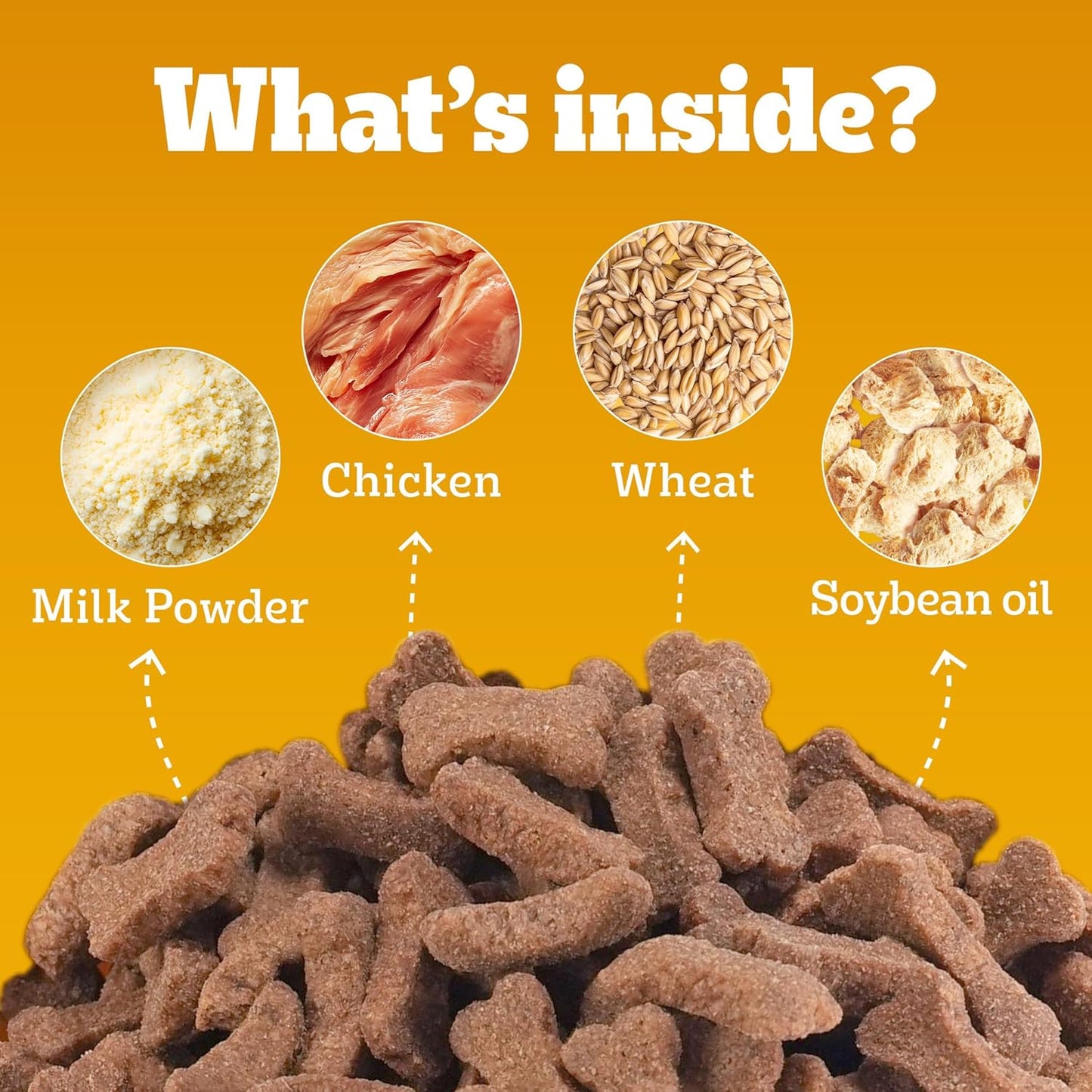 Pedigree Biscrok Biscuits - Dog Treats, Chicken with Milk Flavour, 500 GMs