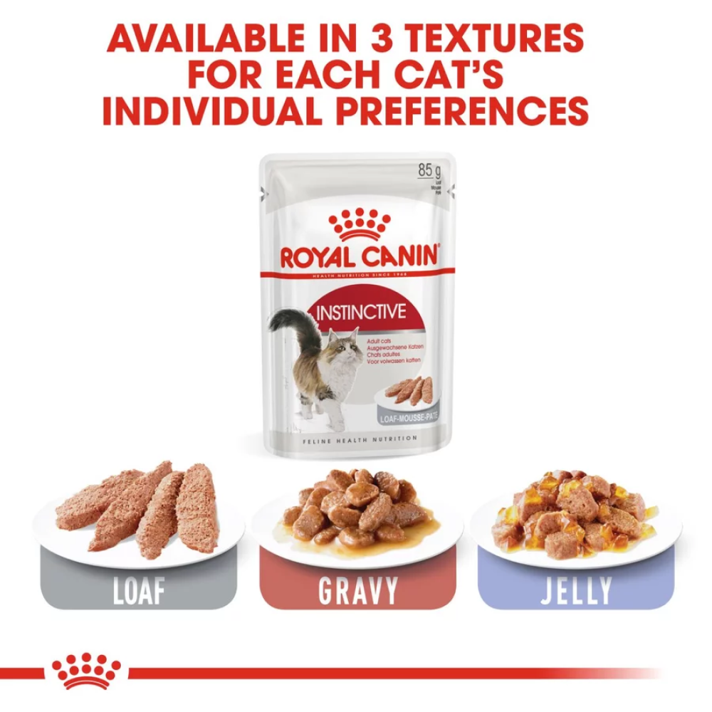Royal Canin Instinctive Adult Cat Loaf in Gravy Food, 85 Grams, Pack of 12 Sachet