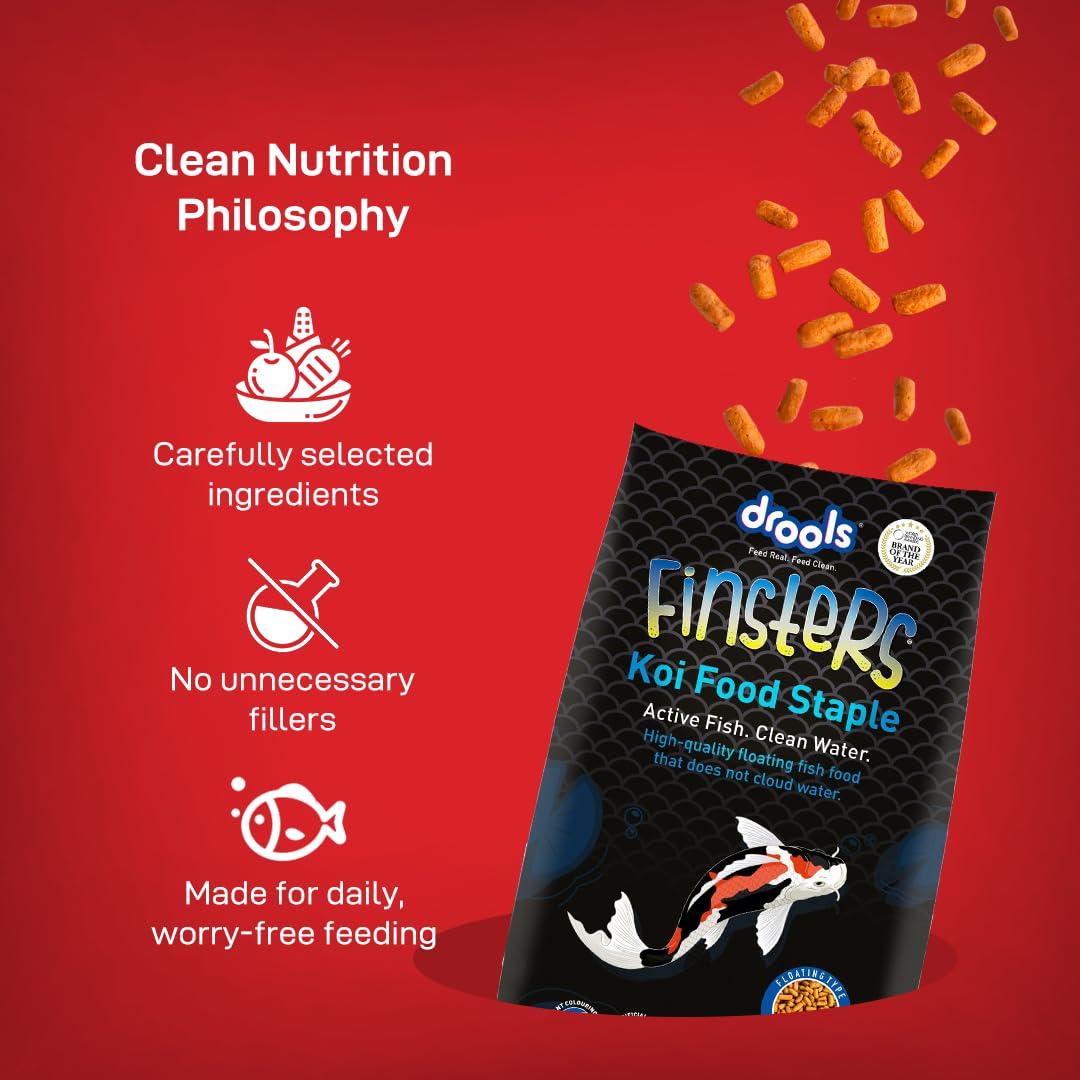 Drools Finsters Koi Food Staple 1 KG Pouch