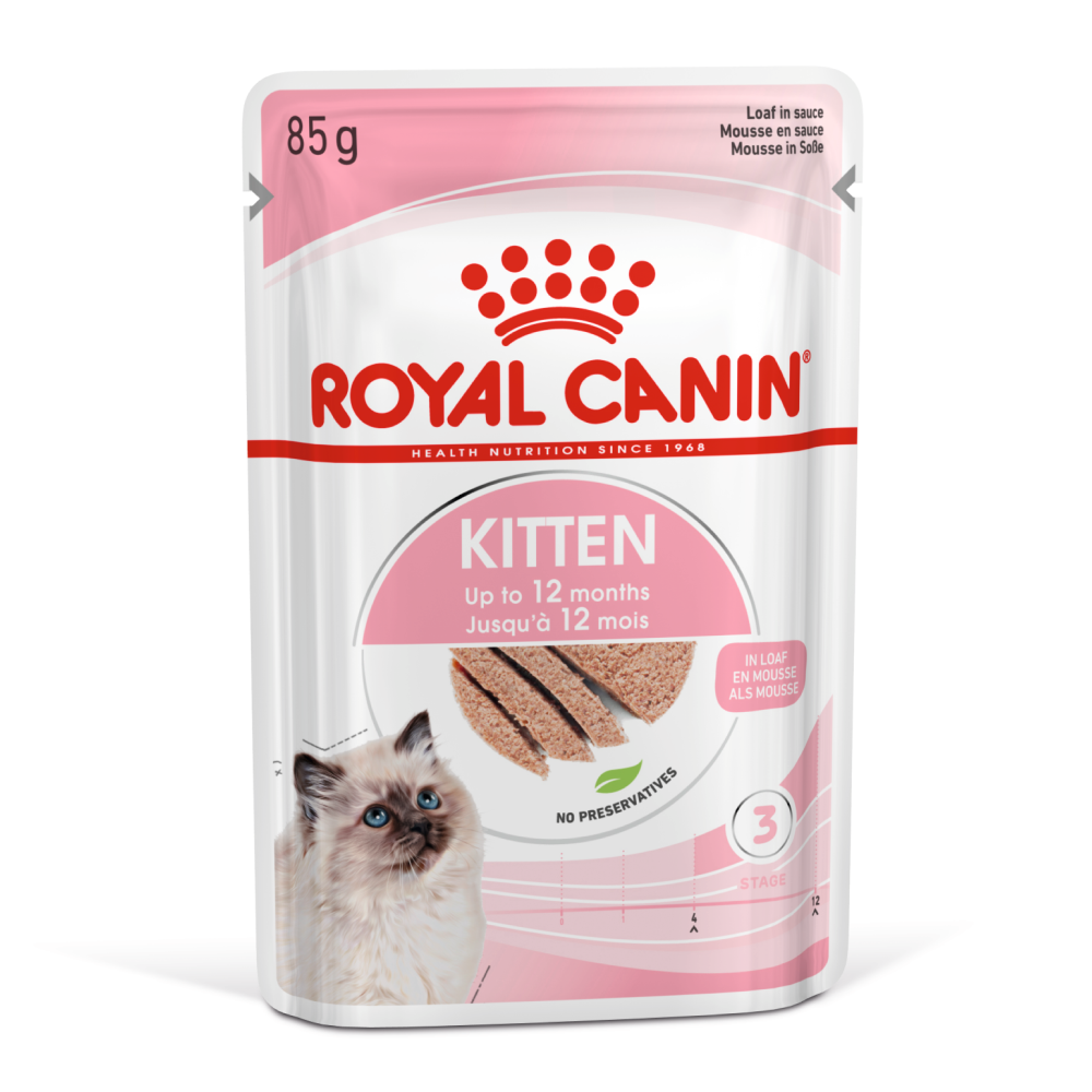 Royal Canin Instinctive Kitten Gravy Food With Loaf, 85 Grams, Pack of 12 Sachet
