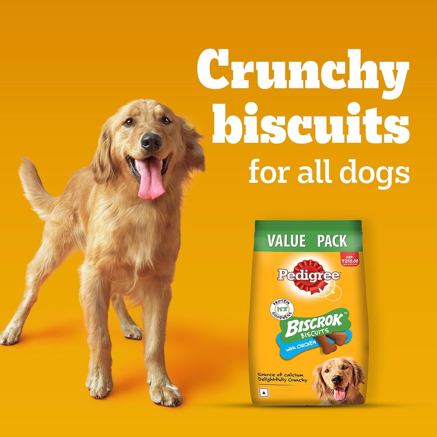 Pedigree Biscrok Biscuits - Dog Treats, Chicken Flavour, 500 GMs