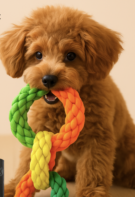 Triple Ring Rope Dog Toy Large, Export Quality, Interactive Chew and Tug Toy