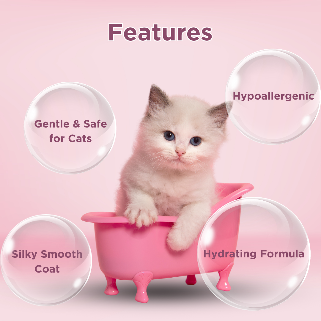 FluffyTails Hairball Control Cat Shampoo, 250 ML