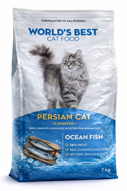 Worlds Best Cat Food Persian Adult Cat, Ocean Fish Flavour, 7 KG Pack