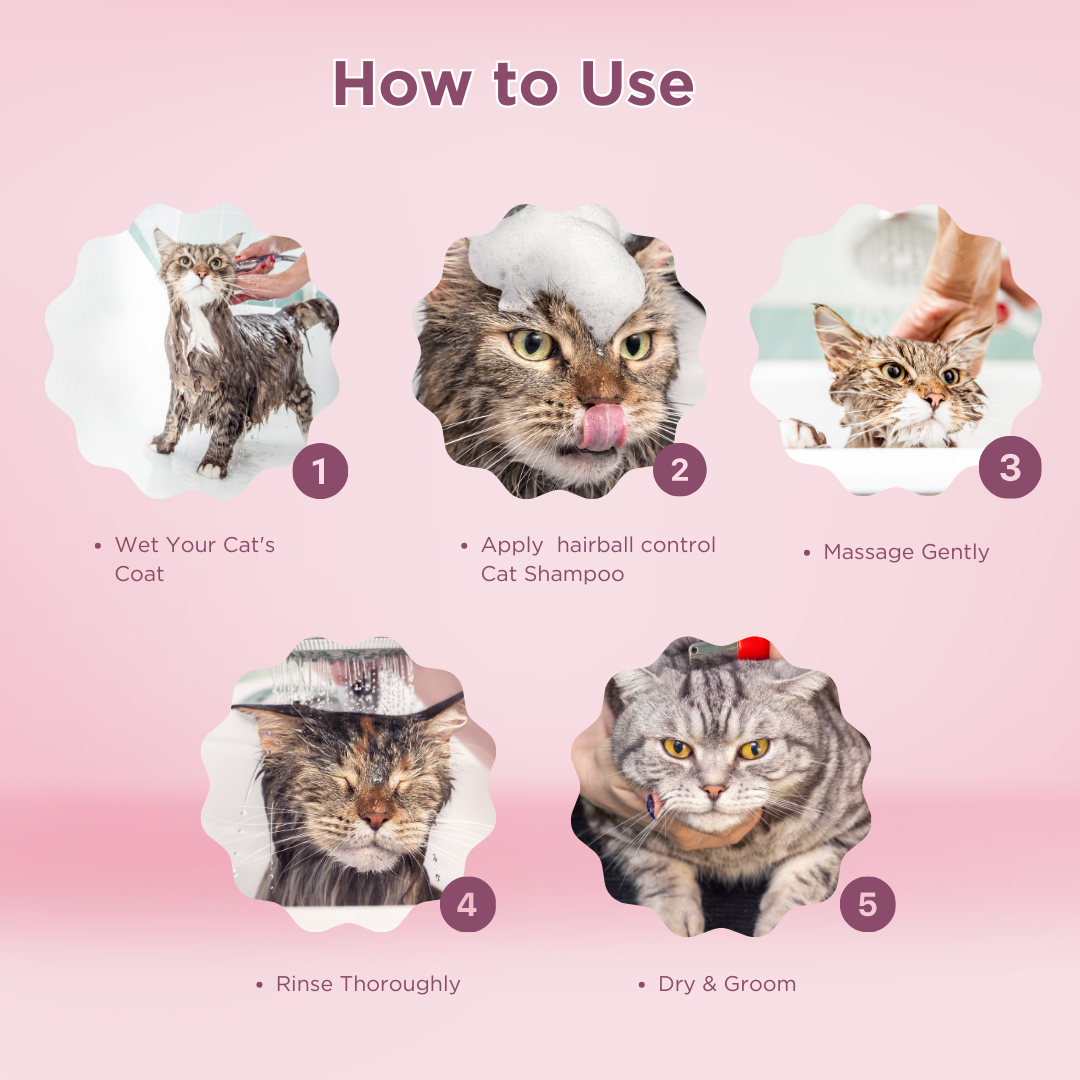 FluffyTails Hairball Control Cat Shampoo, 250 ML