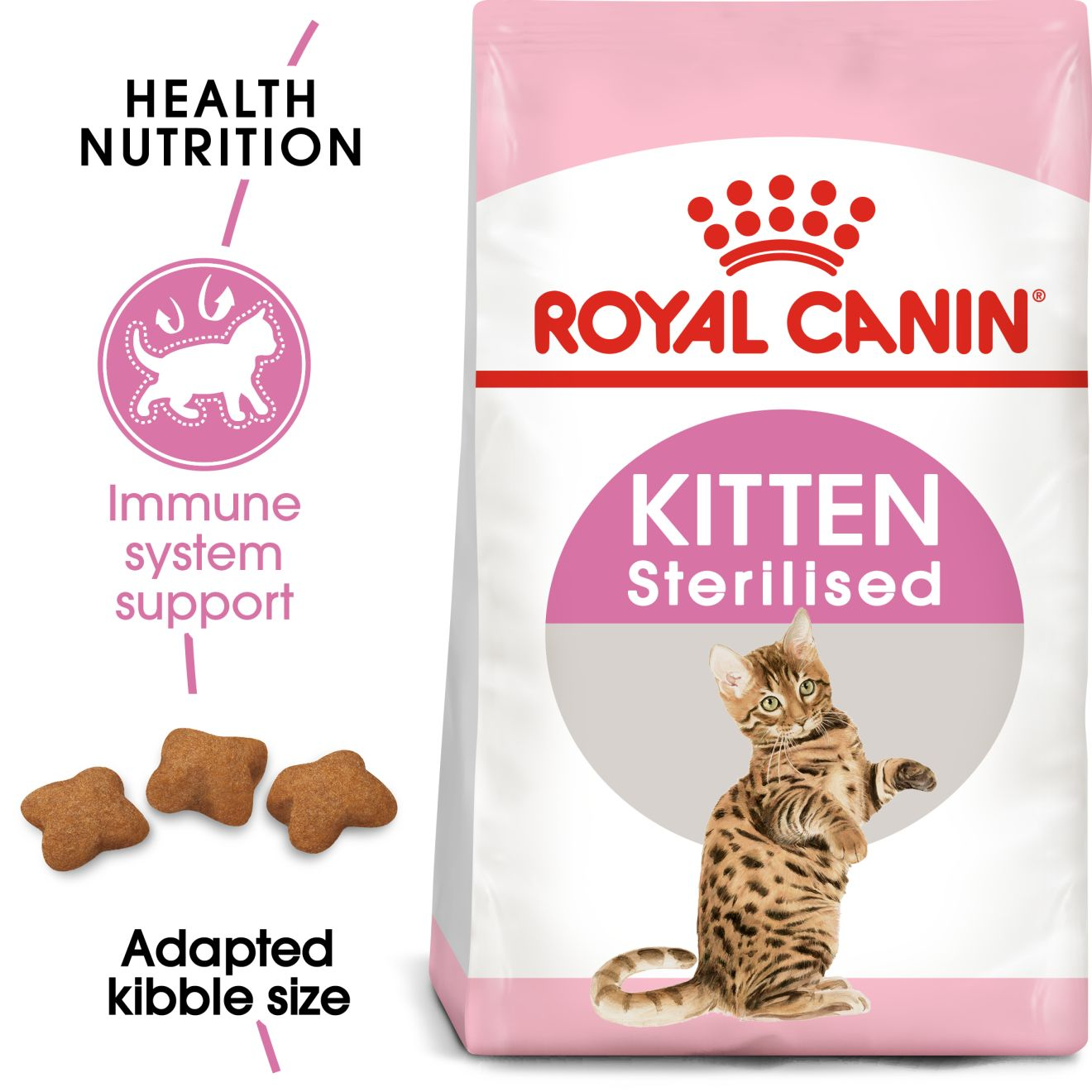 Royal Canin Kitten Sterilised Dry Cat food, All Breed Kitten, 400 GMs Pack