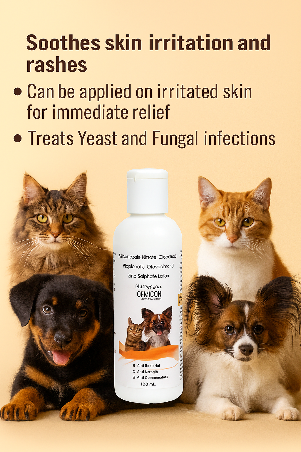 Fluffy Tails FluffyDerm Ofmicon Topical Lotion, 100ML