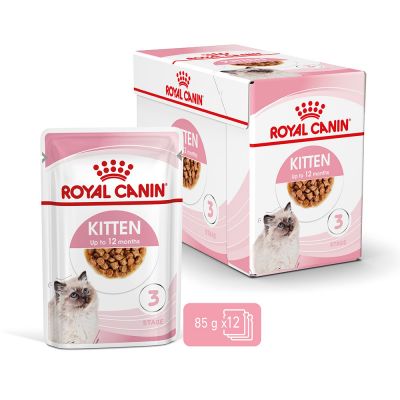 Royal Canin Instinctive Kitten, Chunks in Gravy Food, 85 Grams, Pack of 12 Sachet